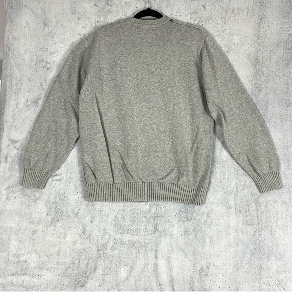 Dockers Color Block Sweater Cotton Sz XL Crew Neck Grey Blue - Picture 3 of 9